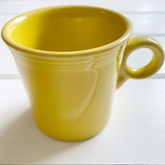 Fiesta Homer Laughlin Sunflower Yellow Tom & Jerry Ring Style Mug - Picture 7 of 11